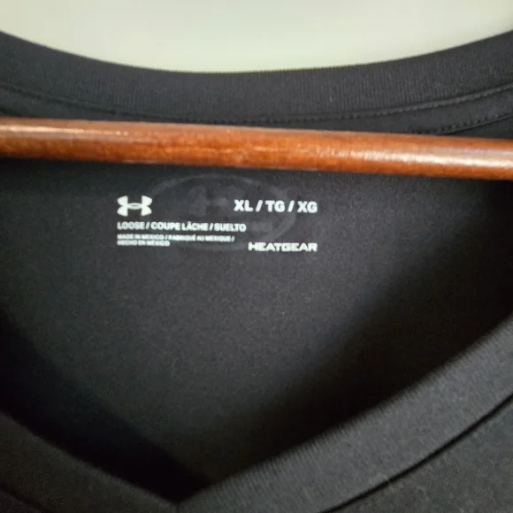 Under Armour Women's Black V-Neck Athletic Tee - Picture 3 of 6